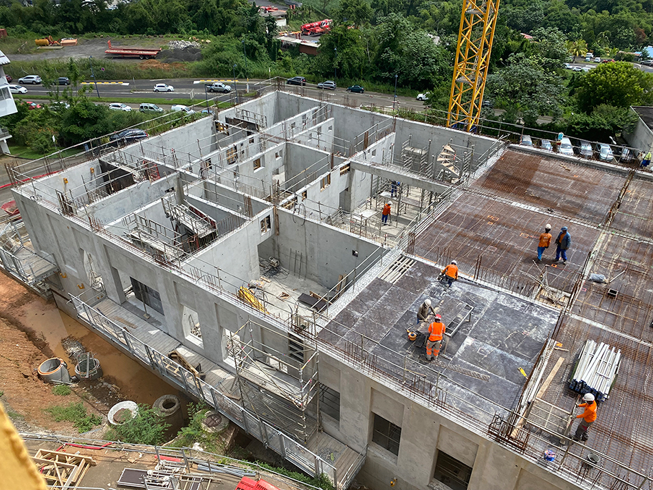 Projet GES - Cycotron Martinique - vue Travaux